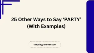 Other Ways to Say ‘PARTY’