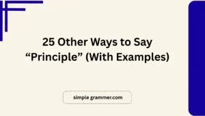Other Ways to Say “Principle”