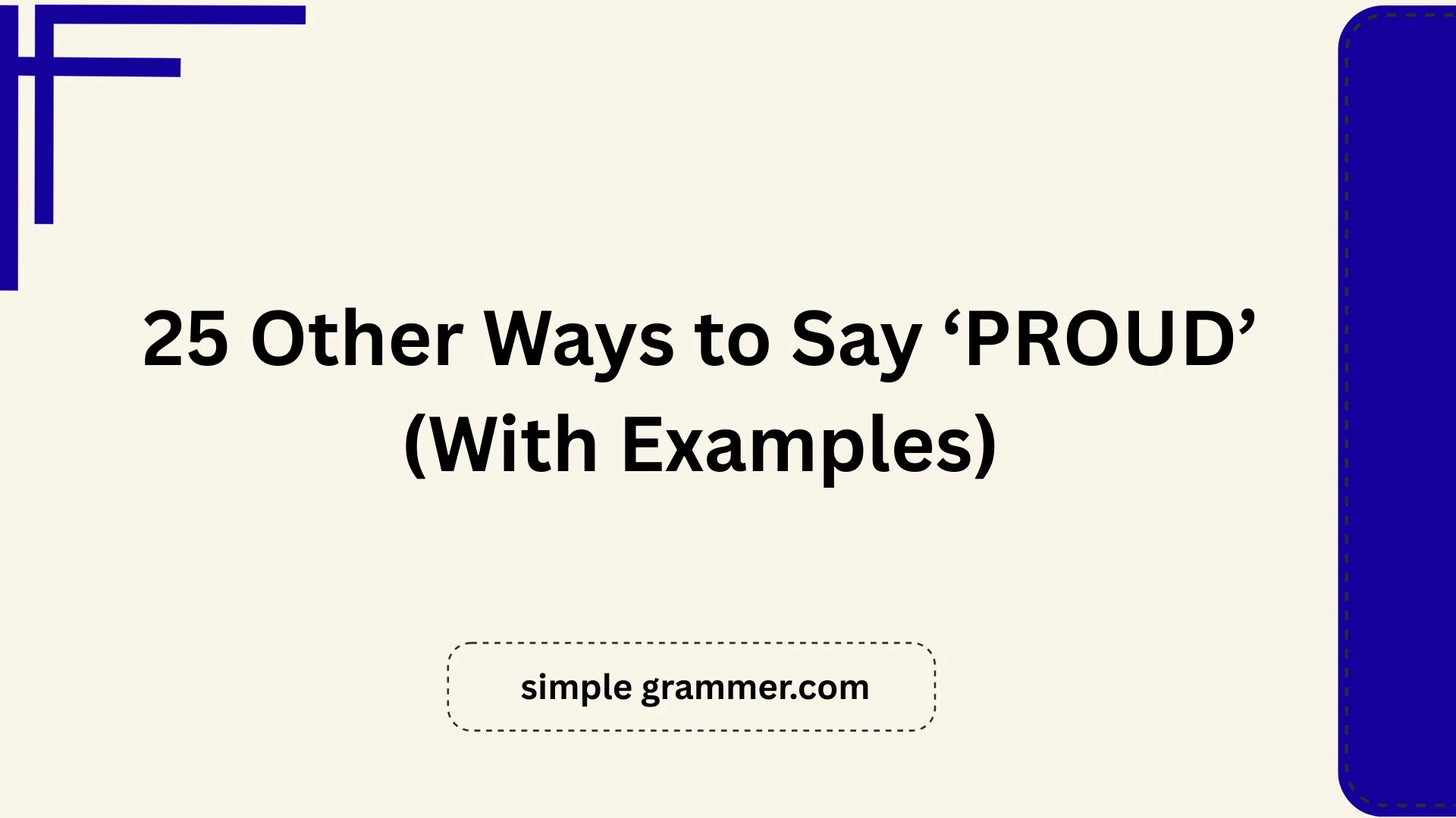 Other Ways to Say ‘PROUD’