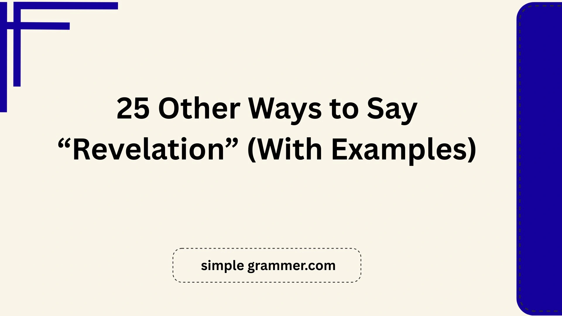 Other Ways to Say “Revelation”
