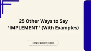 Other Ways to Say ‘IMPLEMENT’