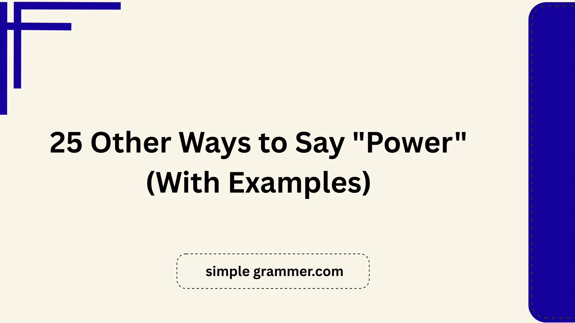 Other Ways to Say "Power"