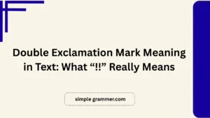 Double Exclamation Mark Meaning