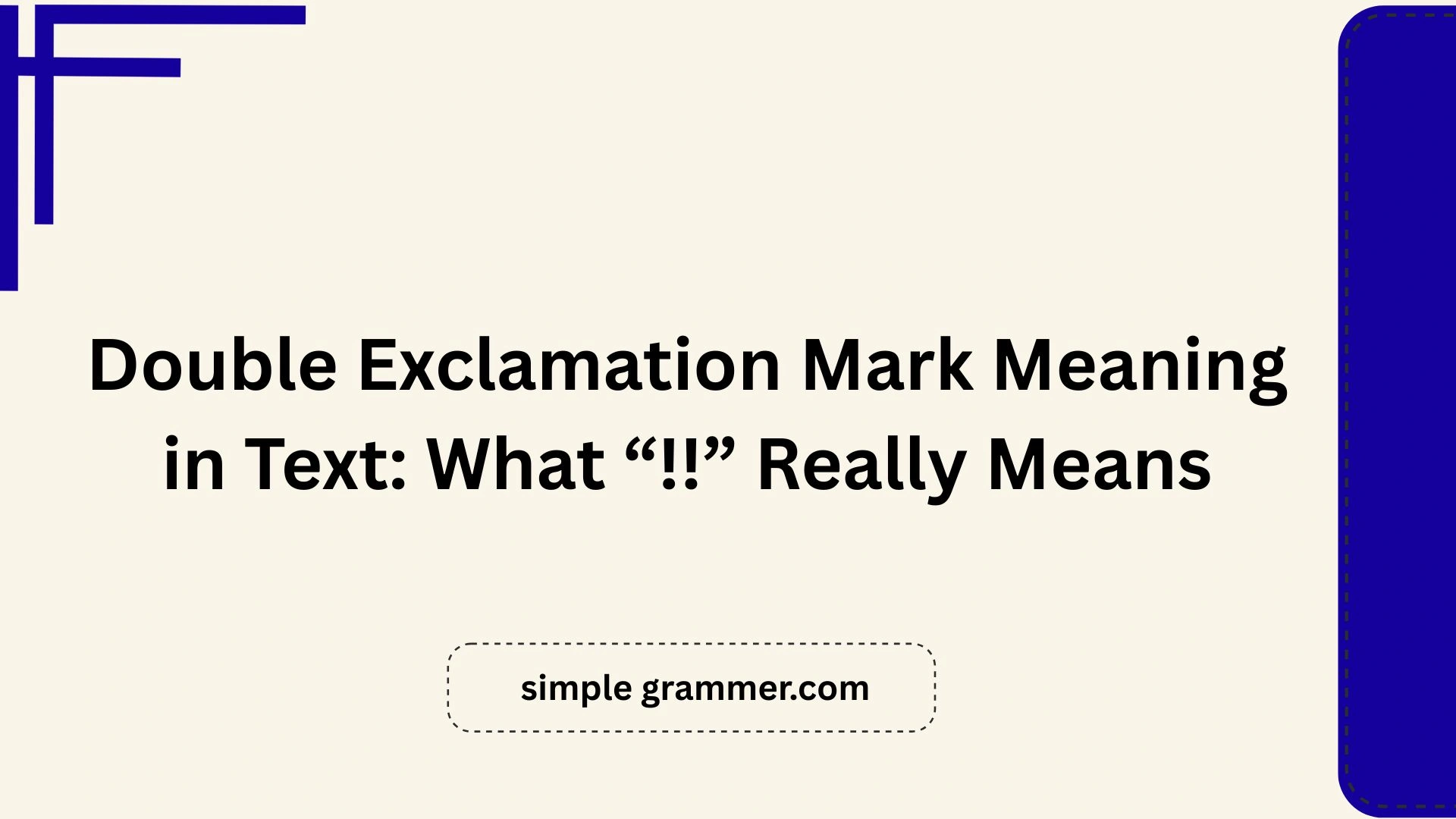 Double Exclamation Mark Meaning
