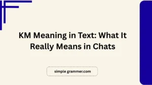 KM Meaning