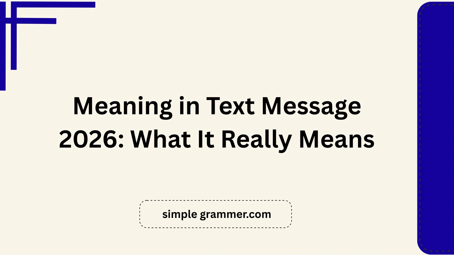 Meaning in Text Message