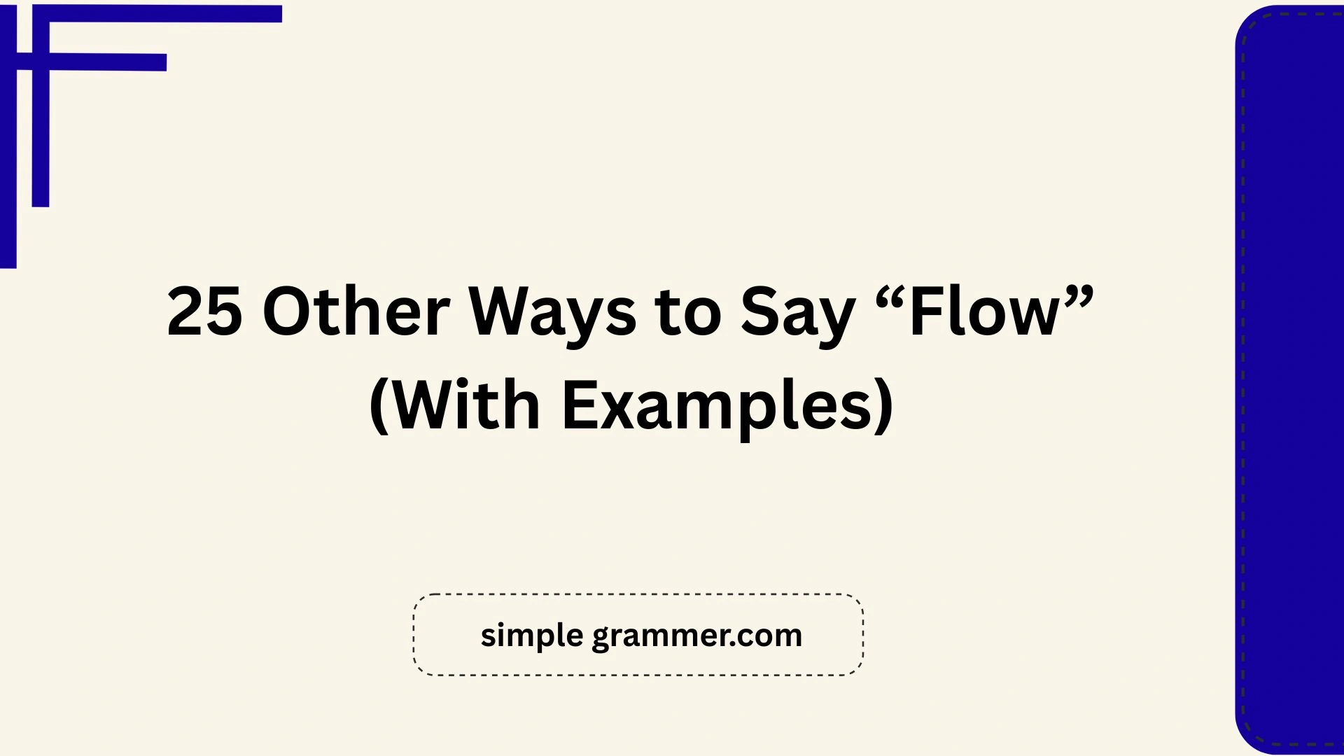 Other Ways to Say “Flow”
