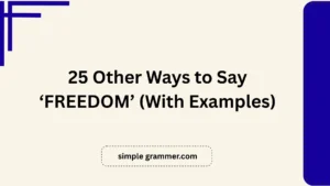 Other Ways to Say ‘FREEDOM’