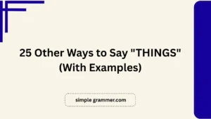 Other Ways to Say "THINGS"
