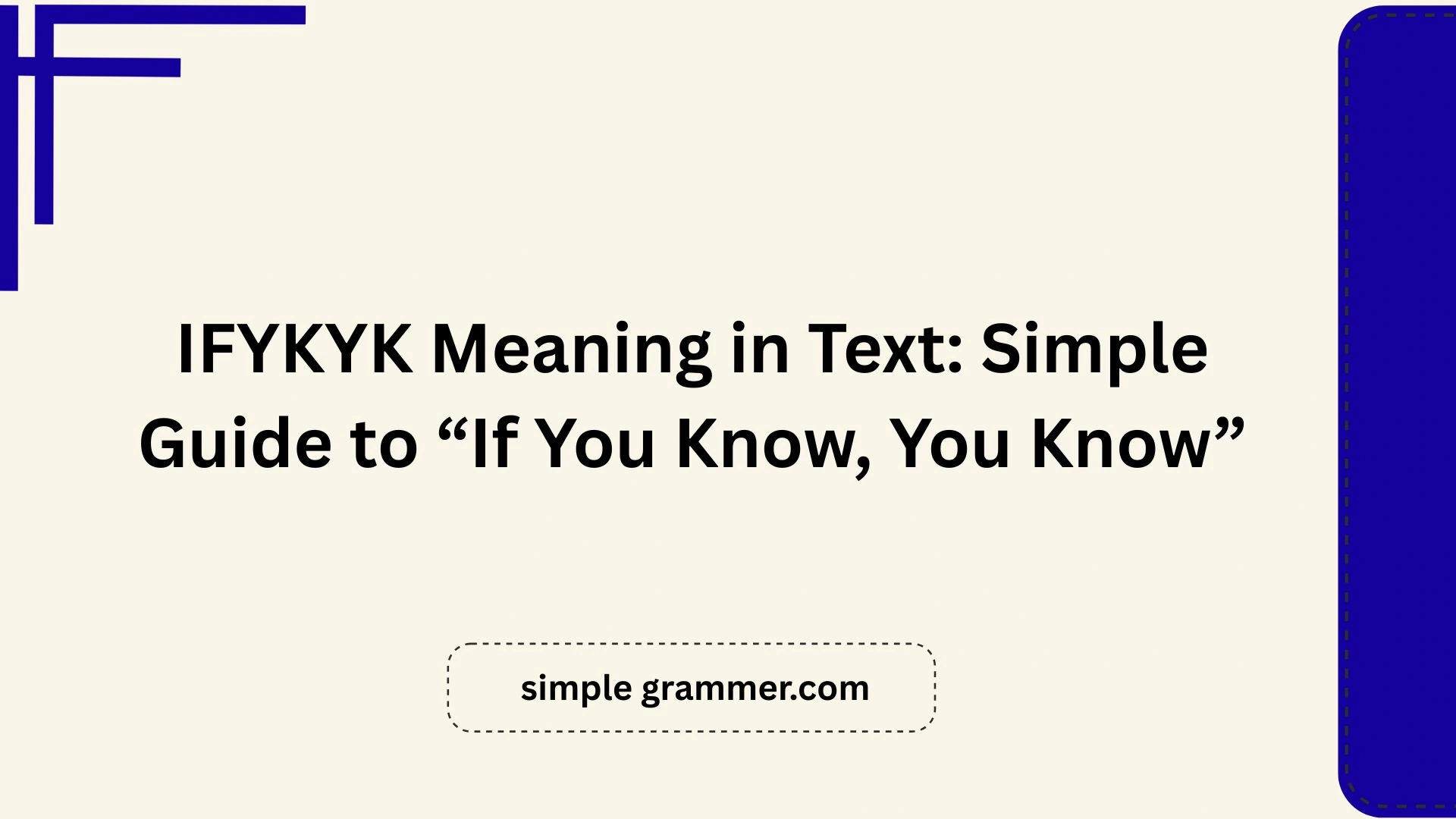 IFYKYK Meaning