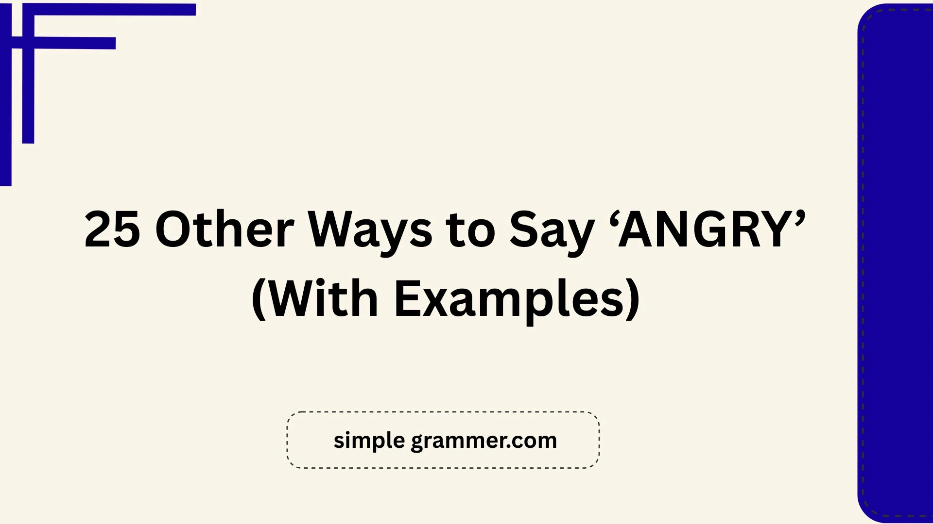 Other Ways to Say ‘ANGRY’