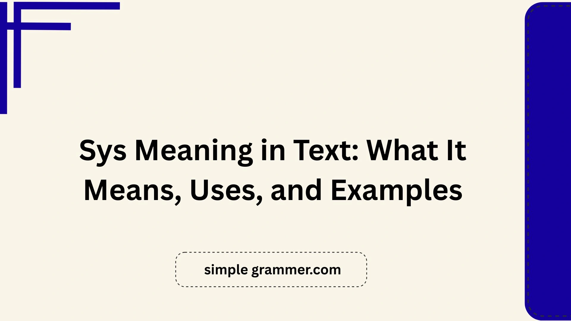 Sys Meaning