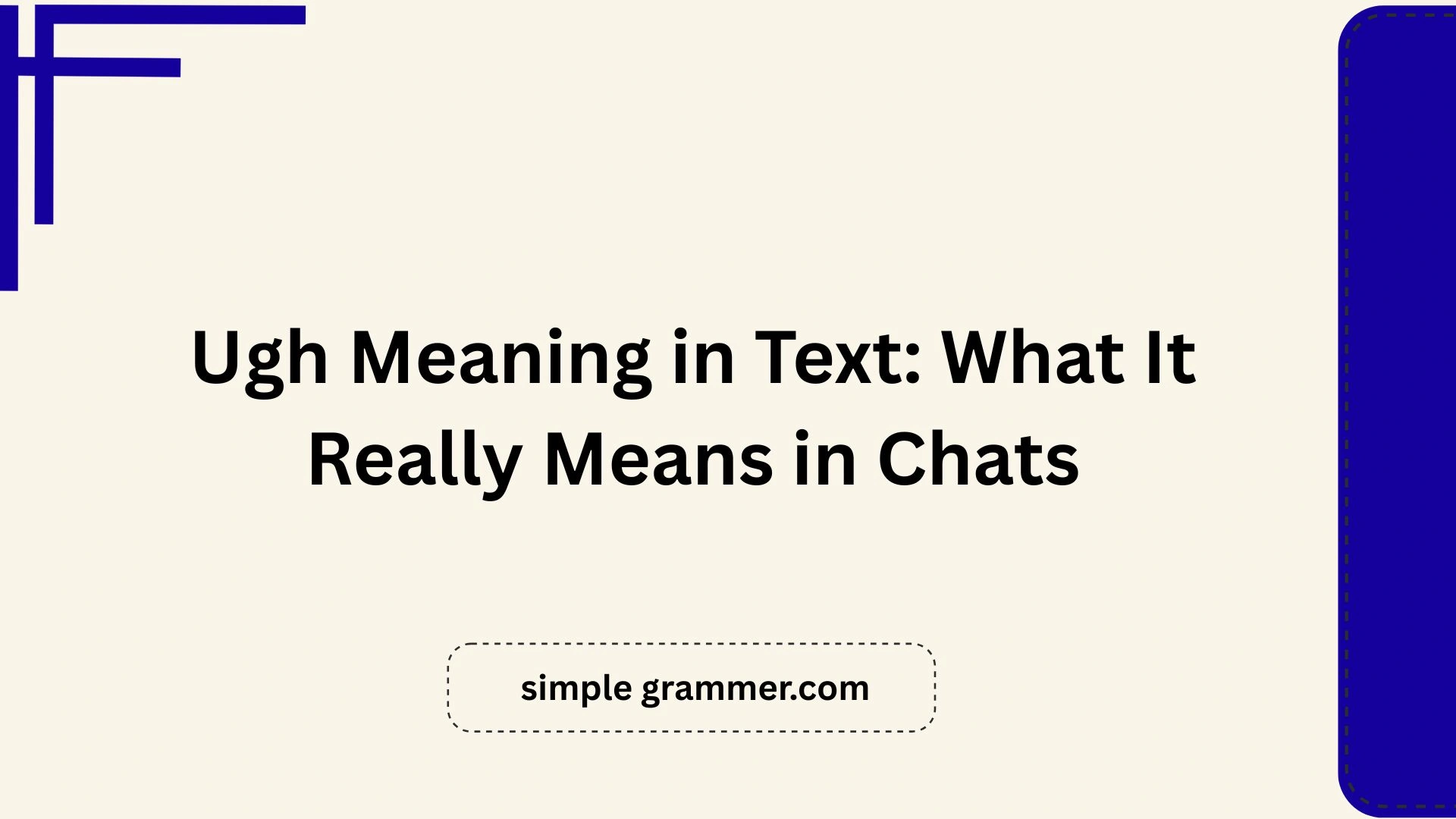 Ugh Meaning