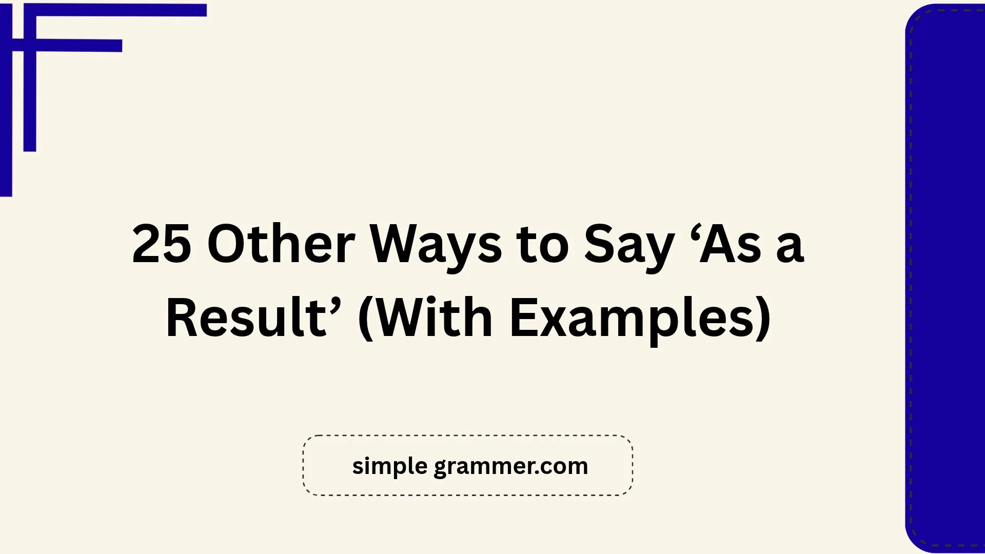 Other Ways to Say ‘As a Result’